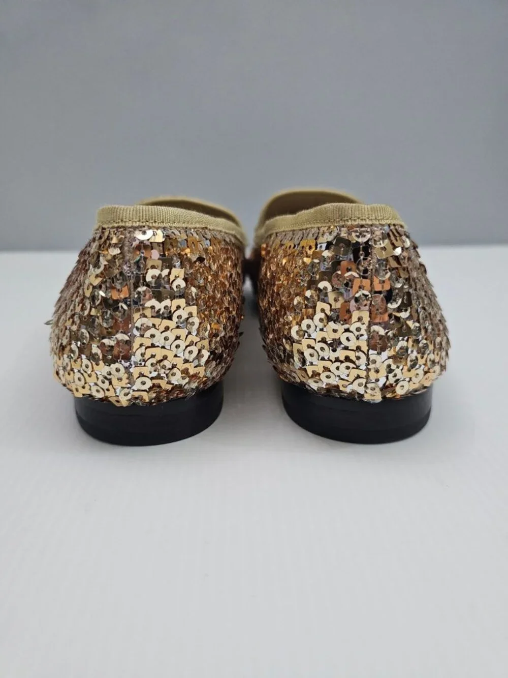 Sam Edelman Loraine Horsebit Loafer Womens 9.5 Gold Multi Sequin Slip On Flats